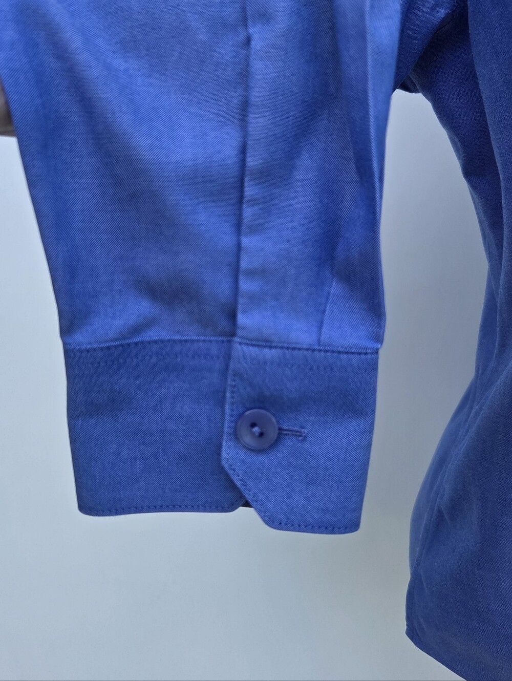Pendleton Non-Iron Shaped Fit Blue Solid Collared Button-Up Size-4P - Picture 5 of 11